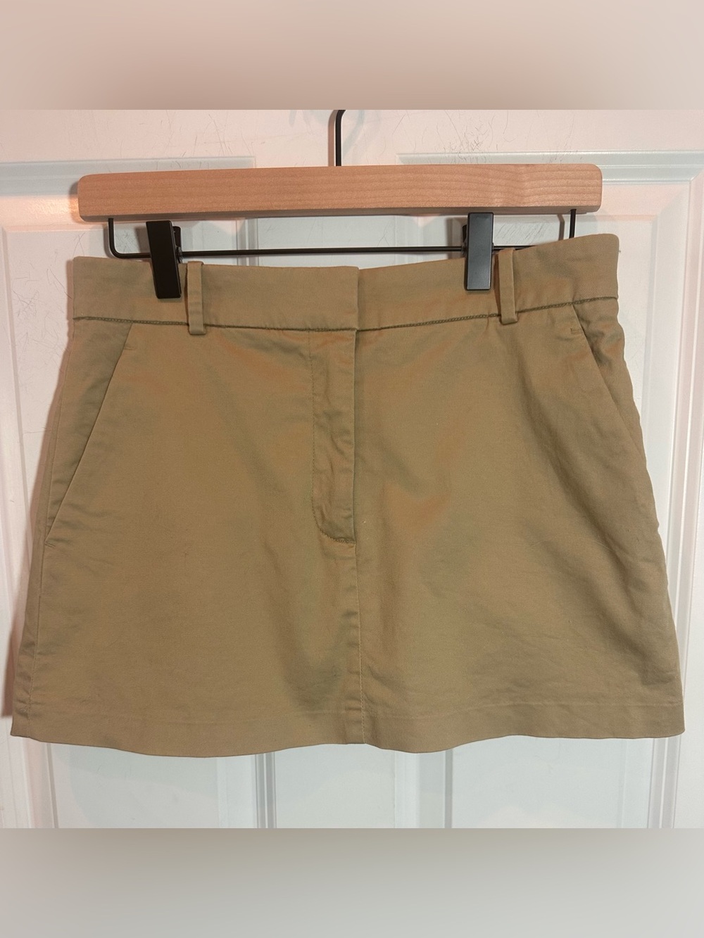 Abercrombie & Fitch Women's Chino Mini Skort Khaki Tan Preppy School Sz Small